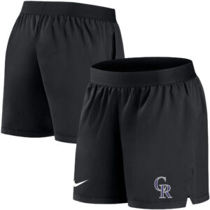 Women's Nike Black Colorado Rockies Authentic Collection Flex Vent Max Performance Shorts