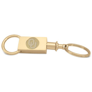 Gold Oklahoma Sooners Two-Section Key Ring