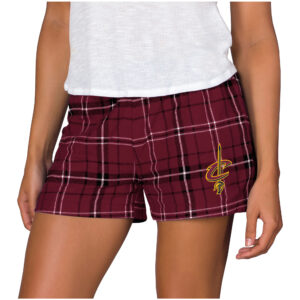 Women's Concepts Sport Wine Cleveland Cavaliers Ultimate Flannel Shorts