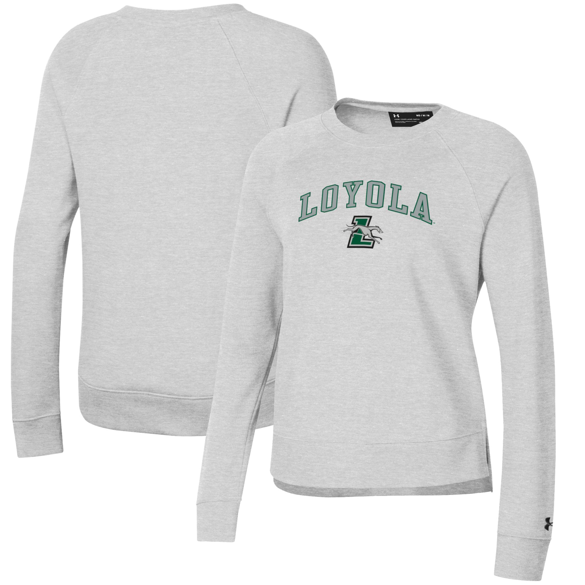 Women's Under Armour Gray Loyola Greyhounds All Day Pullover Sweatshirt - Image 5