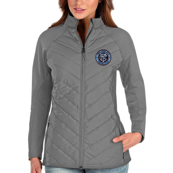 Women's Antigua Steel New York City FC Altitude Full-Zip Jacket