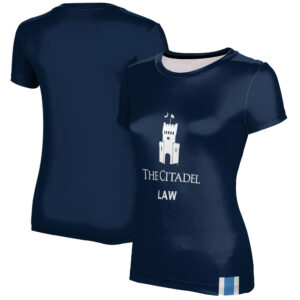 Women's Navy Citadel Bulldogs Law T-Shirt