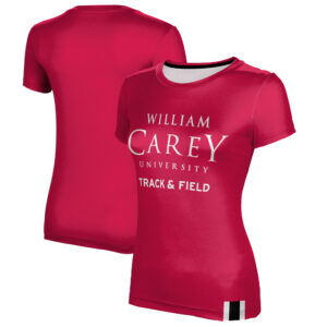 Women's Red William Carey Crusaders Track & Field T-Shirt