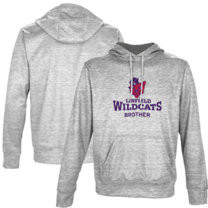 Men's ProSphere Gray Linfield Wildcats Brother Name Drop Pullover Hoodie
