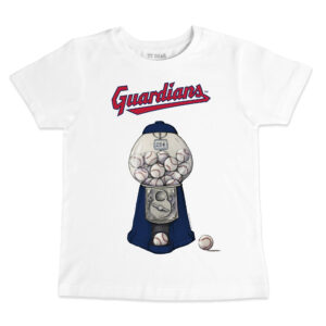 Toddler Tiny Turnip White Cleveland Guardians Gumball Machine T-Shirt