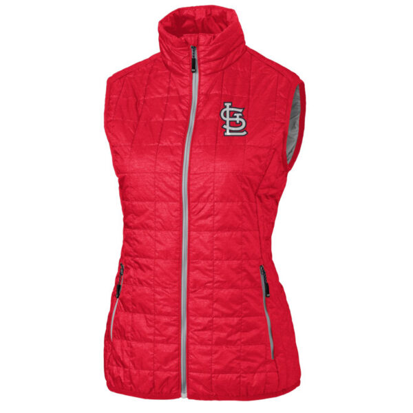 Women's Cutter & Buck Red St. Louis Cardinals Rainier PrimaLoft Eco Full-Zip Puffer Vest - Image 6