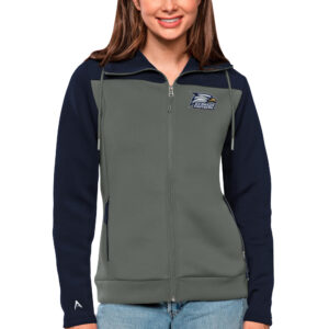 Women's Antigua Navy/Steel Georgia Southern Eagles Protect Full-Zip Jacket