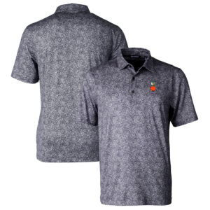 Men's Cutter & Buck Black UCF Knights Pike Constellation Stretch Polo
