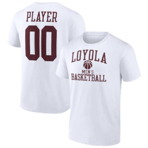 Men's White Loyola Chicago Ramblers Men's Basketball Pick-A-Player NIL Gameday Tradition T-Shirt