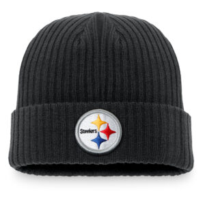 Men's Fanatics Black Pittsburgh Steelers Core Fundamental Cuffed Knit Hat
