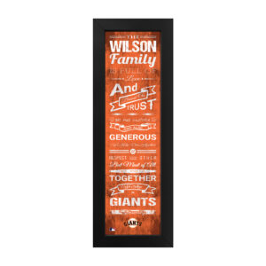 Imperial San Francisco Giants 8" x 24" Personalized Family Cheer Framed Print