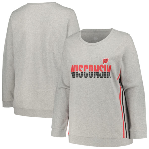 Men's Champion Heathered Gray Arkansas Razorbacks Team Arch Reverse Weave Pullover Hoodie