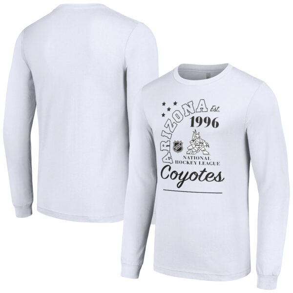 Men's Starter  White Arizona Coyotes Arch City Theme Graphic Long Sleeve T-Shirt