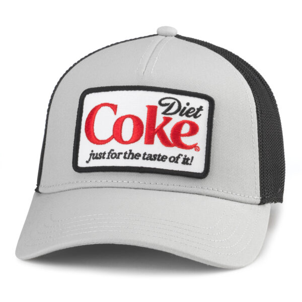 Unisex Coca-Cola American Needle Silver/Black Valin Patch Adjustable Trucker Hat
