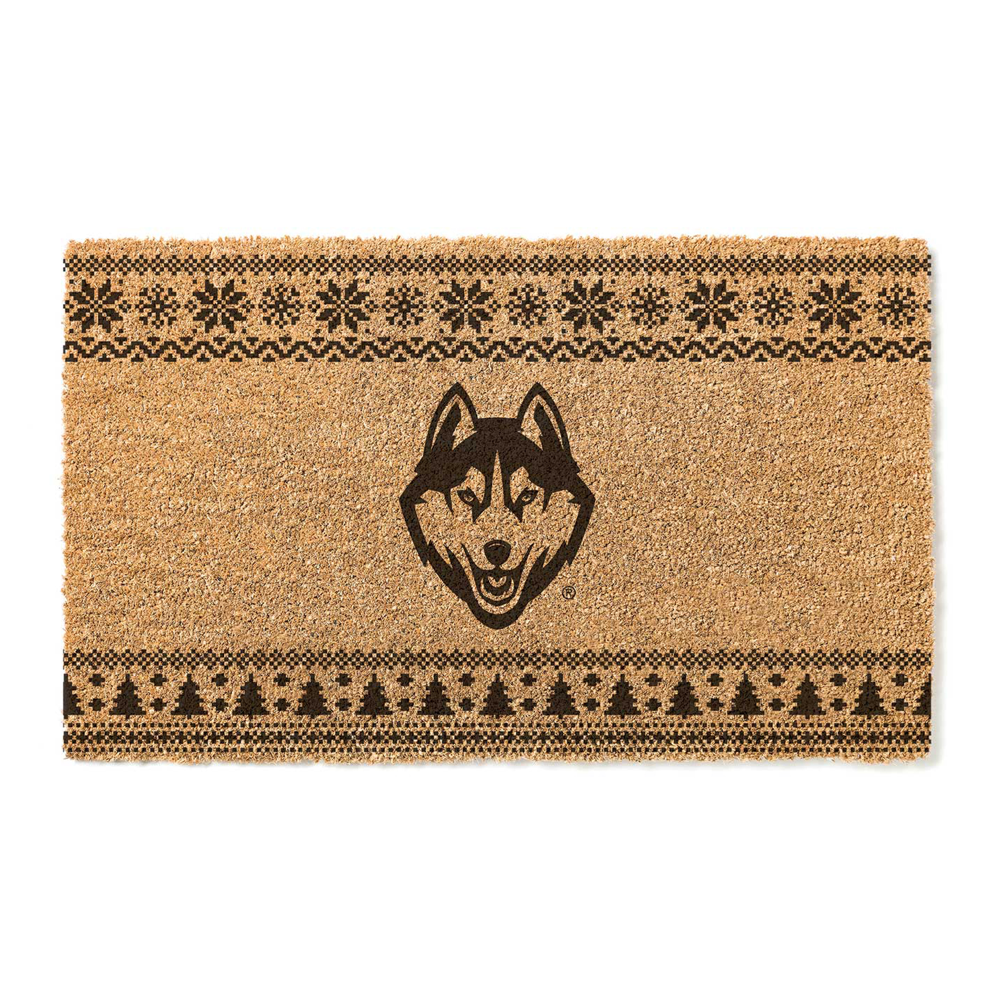 UConn Huskies 18" x 30" Holiday Coir Doormat
