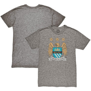 Men's 1863FC  Heather Gray Manchester City Retro Crest T-Shirt