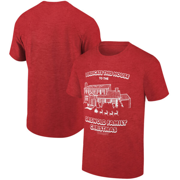 Men's Ripple Junction Heather Red National Lampoon's Christmas Vacation  Holiday Graphic T-Shirt - Image 5