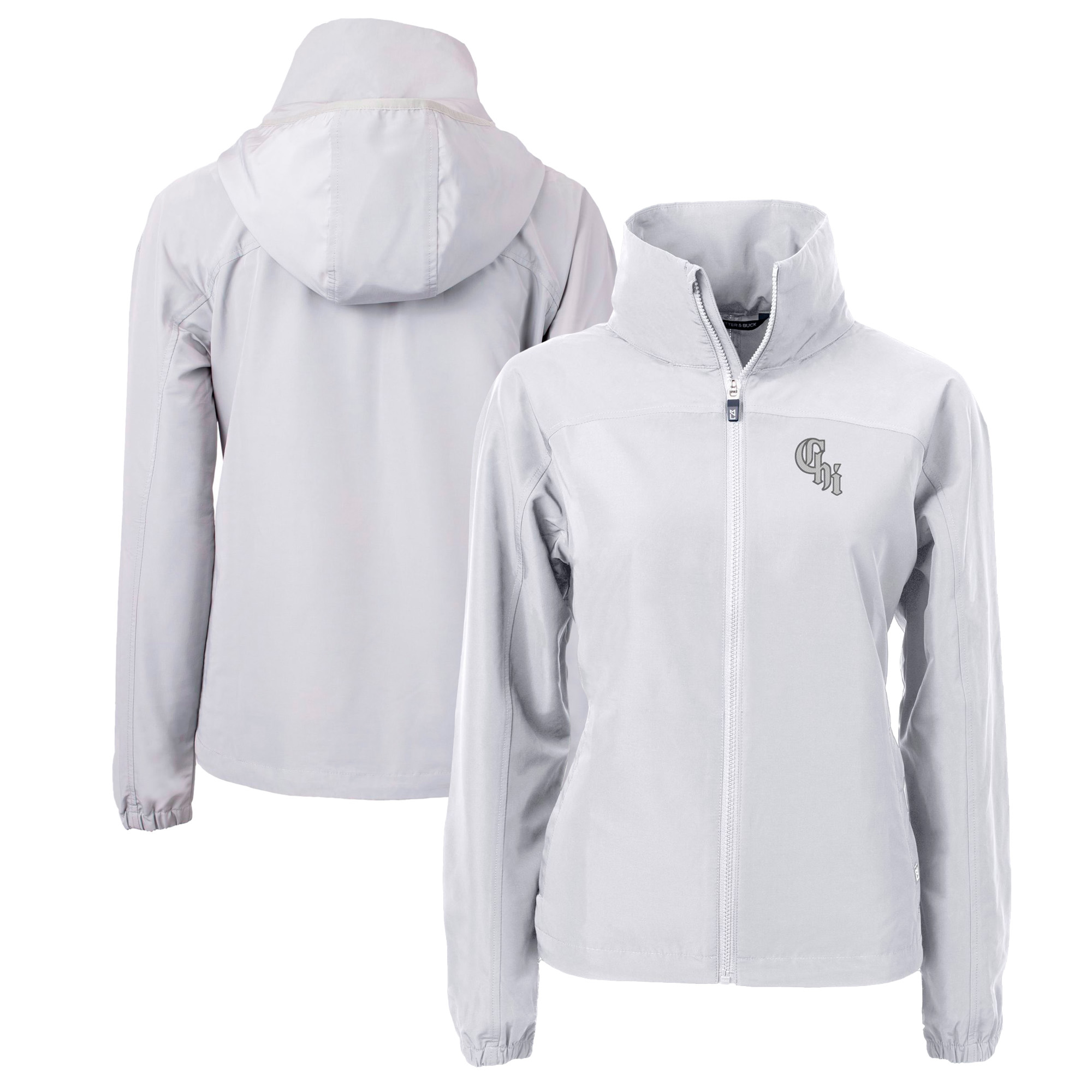 Women's Cutter & Buck Gray Chicago White Sox City Connect Charter Eco Recycled Full-Zip Jacket - Image 5