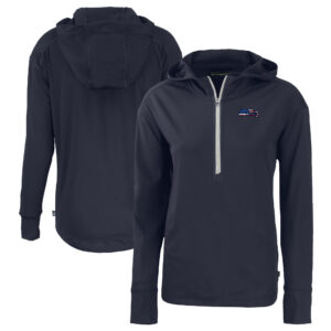 Women's Cutter & Buck  College Navy Seattle Seahawks  Daybreak Eco Recycled Half-Zip Hoodie