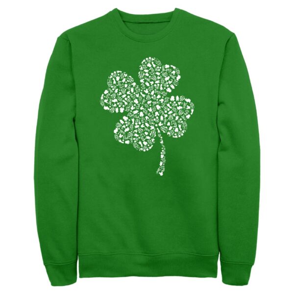 Men's Mad Engine Kelly Green Mickey & Friends Shamrock St. Paddy's Day Graphic Fleece Sweatshirt