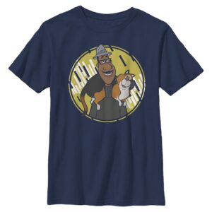 Youth Mad Engine Navy Soul Joe and Mittens Graphic T-Shirt