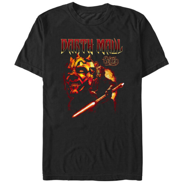 Men's Mad Engine Darth Maul Black Star Wars  Graphic T-Shirt