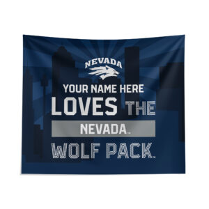 Pegasus Nevada Wolf Pack 51" x 60" City Skyline Personalized Wall Tapestry