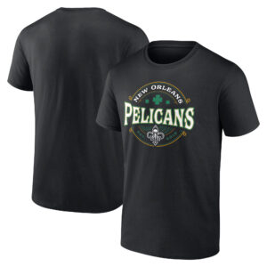 Men's Black New Orleans Pelicans St. Patrick's Day Lucky T-Shirt