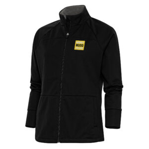 Women's Antigua  Black Harvey Mudd College Links Full-Zip Raglan Golf Jacket