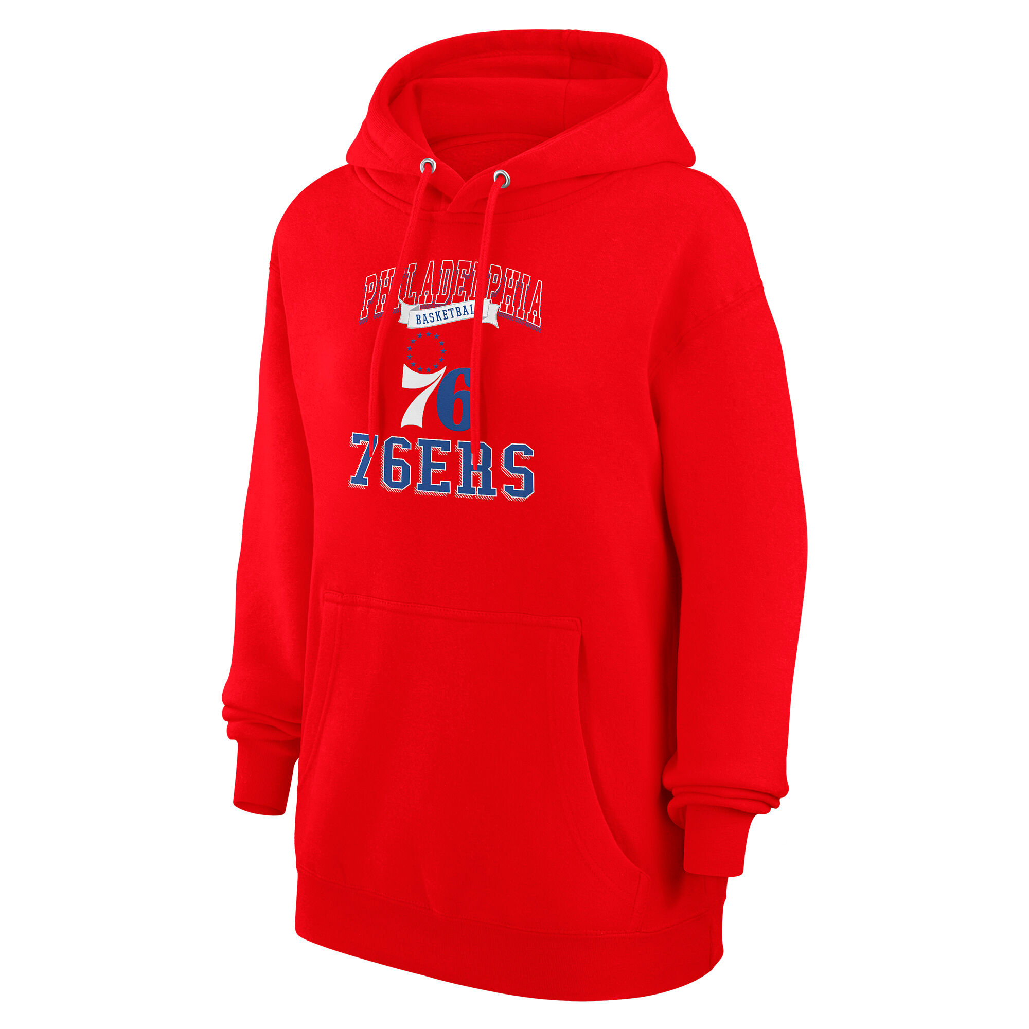 Women's G-III 4Her by Carl Banks Red Philadelphia 76ers Graphic Fleece Pullover Hoodie - Image 6