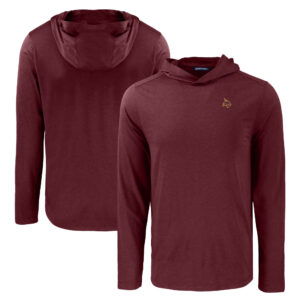 Men's Cutter & Buck Maroon Texas State Bobcats Coastline Epic Comfort Eco Recycled Long Sleeve Hoodie T-Shirt