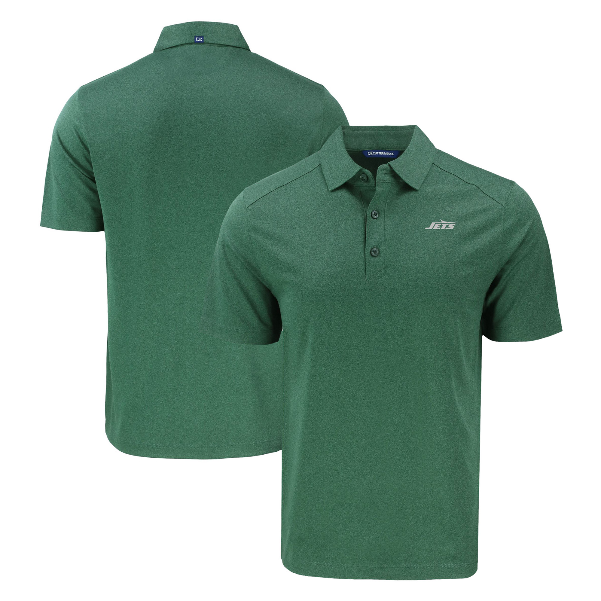 Men's Cutter & Buck Heather Green New York Jets Primary Logo Forge Eco Stretch Recycled Polo - Image 7
