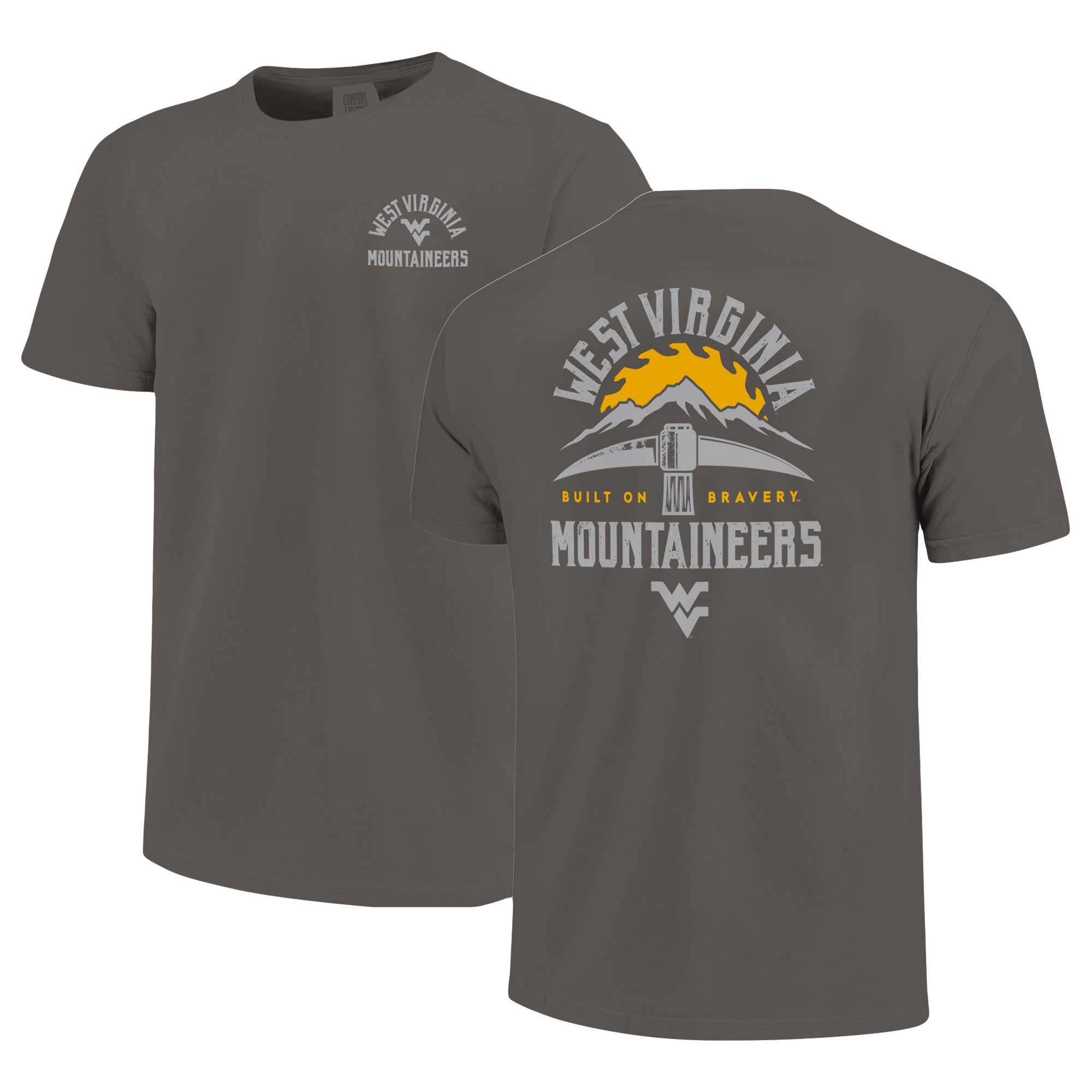 Men's Image One Gray West Virginia Mountaineers Built On Bravery T-Shirt