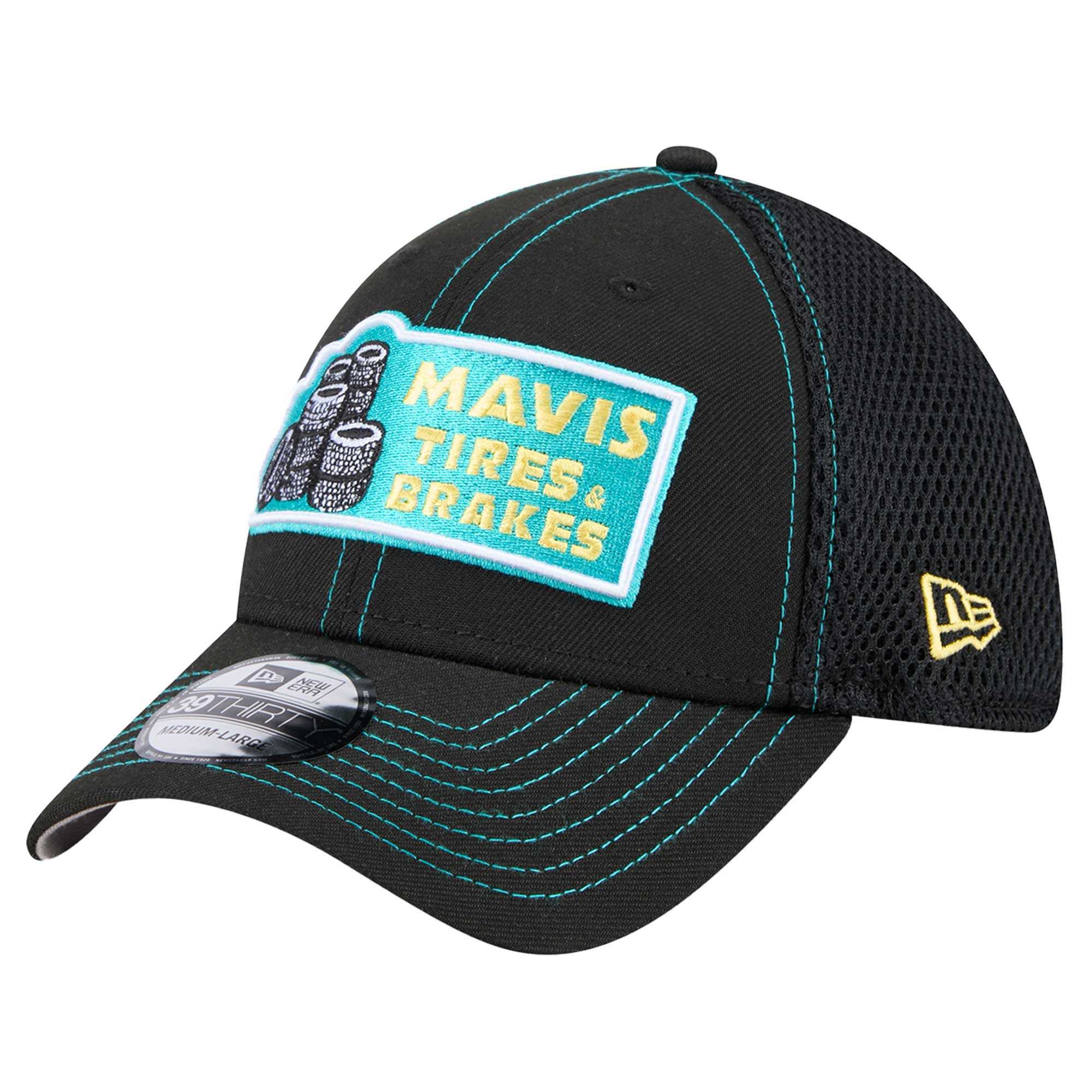 Men's New Era Black Denny Hamlin Neo 39THIRTY Flex Hat