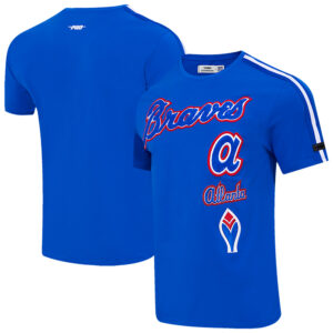 Men's Pro Standard Royal Atlanta Braves Retro Classic Striped T-Shirt