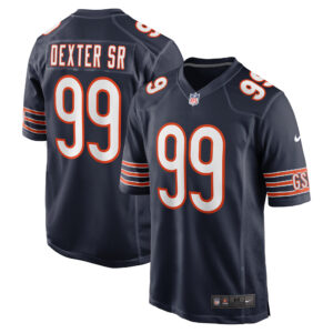 Men's Nike Gervon Dexter Sr.  Navy Chicago Bears  Game Jersey