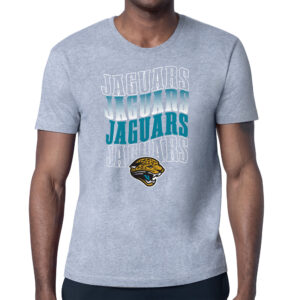 Men's Starter  Heather Gray Jacksonville Jaguars Repeat Wordmark Retro Team Logo T-Shirt