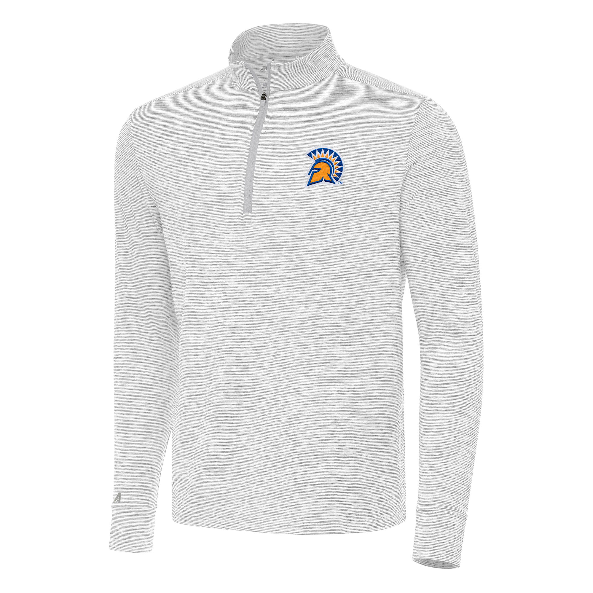 Men's Antigua Gray San Jose State Spartans Cause Quarter-Zip Top