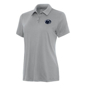 Women's Antigua Gray Penn State Nittany Lions Reprocess Polo