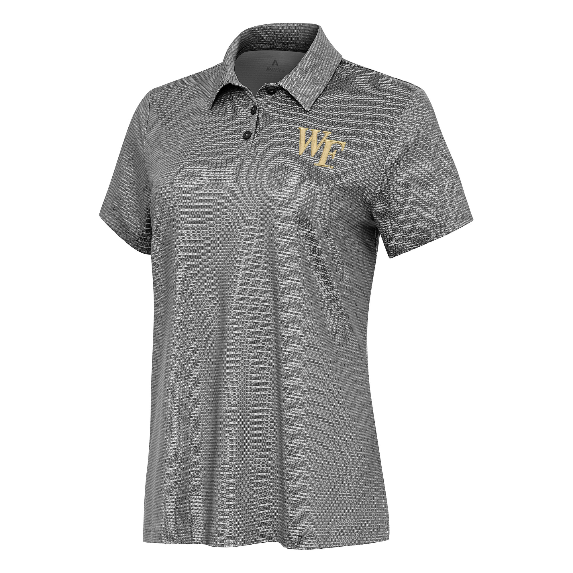Women's Antigua White/Black Wake Forest Demon Deacons Rings Polo