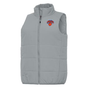 Women's Antigua Gray New York Knicks Experience Full-Zip Vest