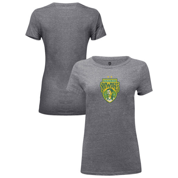 Women's 1863FC Heather Gray Tampa Bay Rowdies Color Badge Tri-Blend T-Shirt