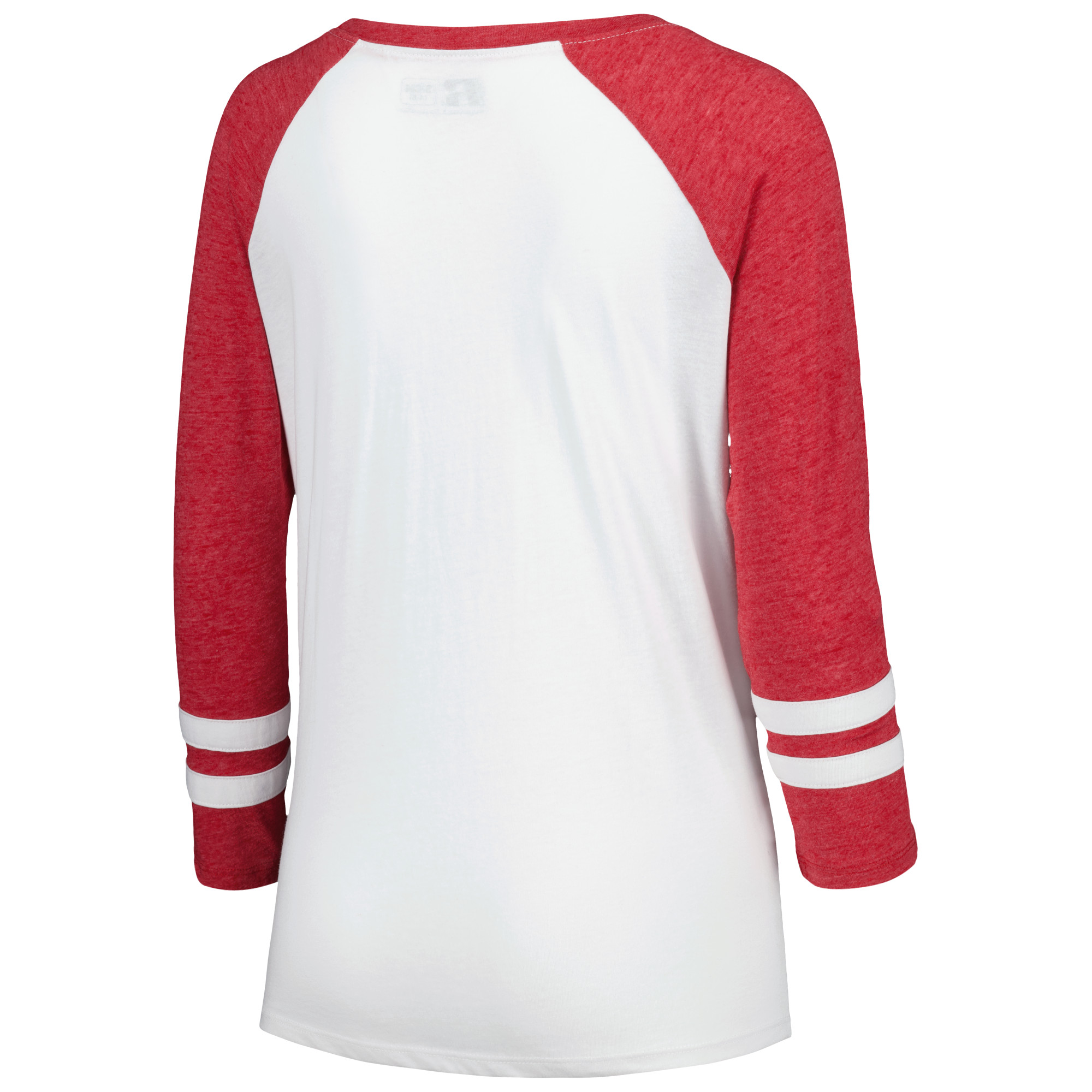Women's Russell White Alabama Crimson Tide Boxy Fit Raglan Long Sleeve T-Shirt - Image 7